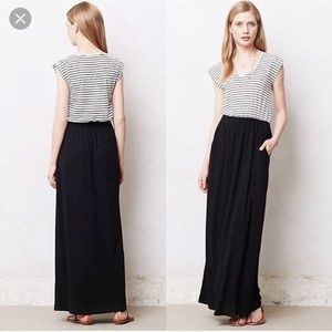 Anthropologie Lilka Construct Black & White Maxi
